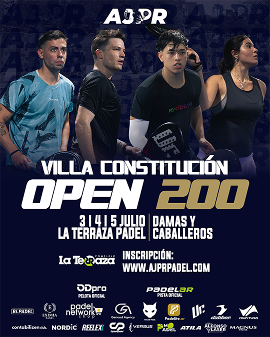 Flyer promocional del torneo V. CONSTITUCION OPEN200 (POST PERGAMINO)