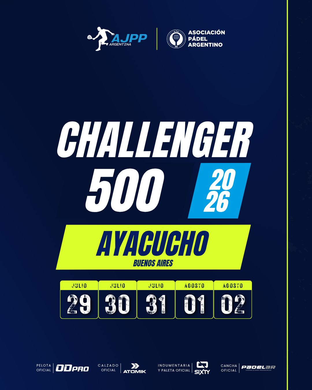 Flyer promocional del torneo AYACUCHO | 500 | CHALLENGER