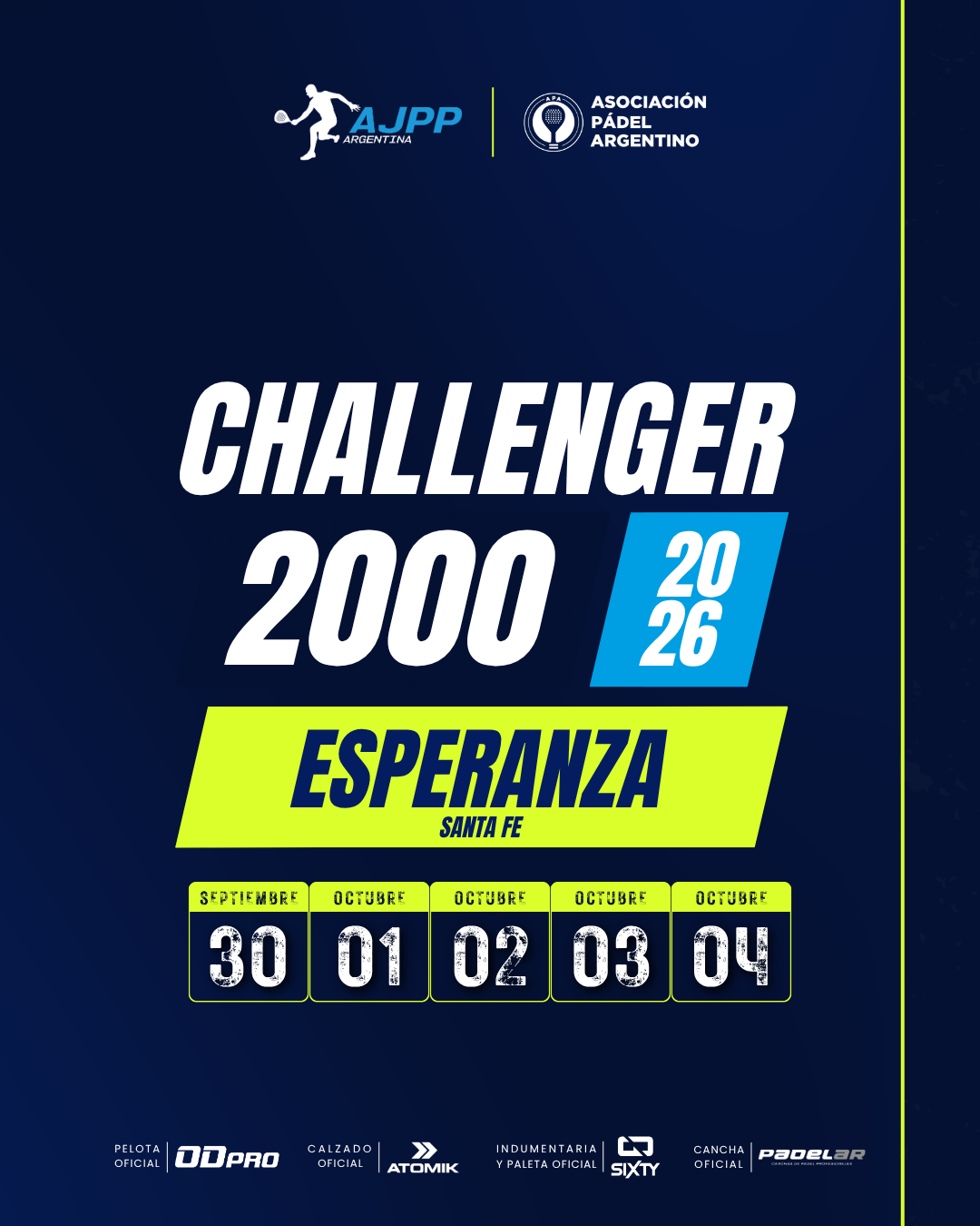 Flyer promocional del torneo ESPERANZA | 2000 | CHALLENGER